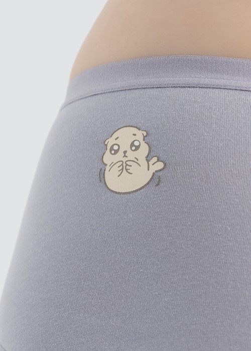 Anniversary．High Rise Cotton Brief Panty（Moon Blue）