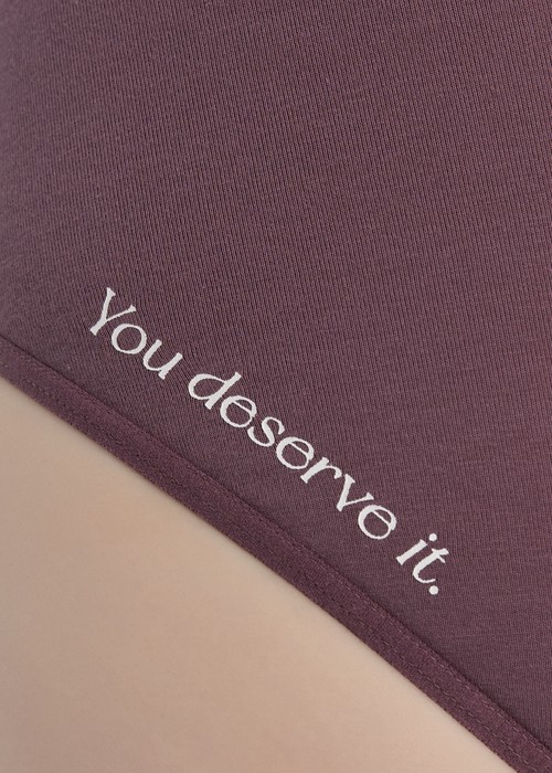 Anniversary．High Rise Cotton Brief Panty（Grape Shake）