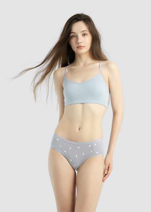 Special Day．Mid Rise Cotton Period Brief Panty（AH Baby Seal Pattern）