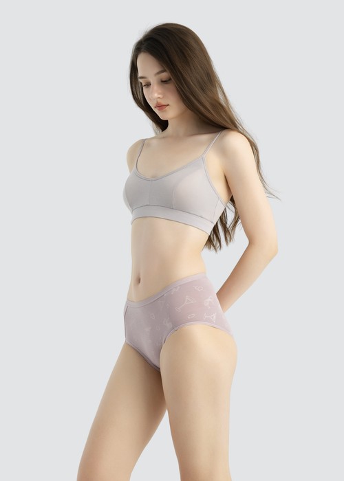 Special Day．High Rise Cotton Period Brief Panty(Hushed Violet)