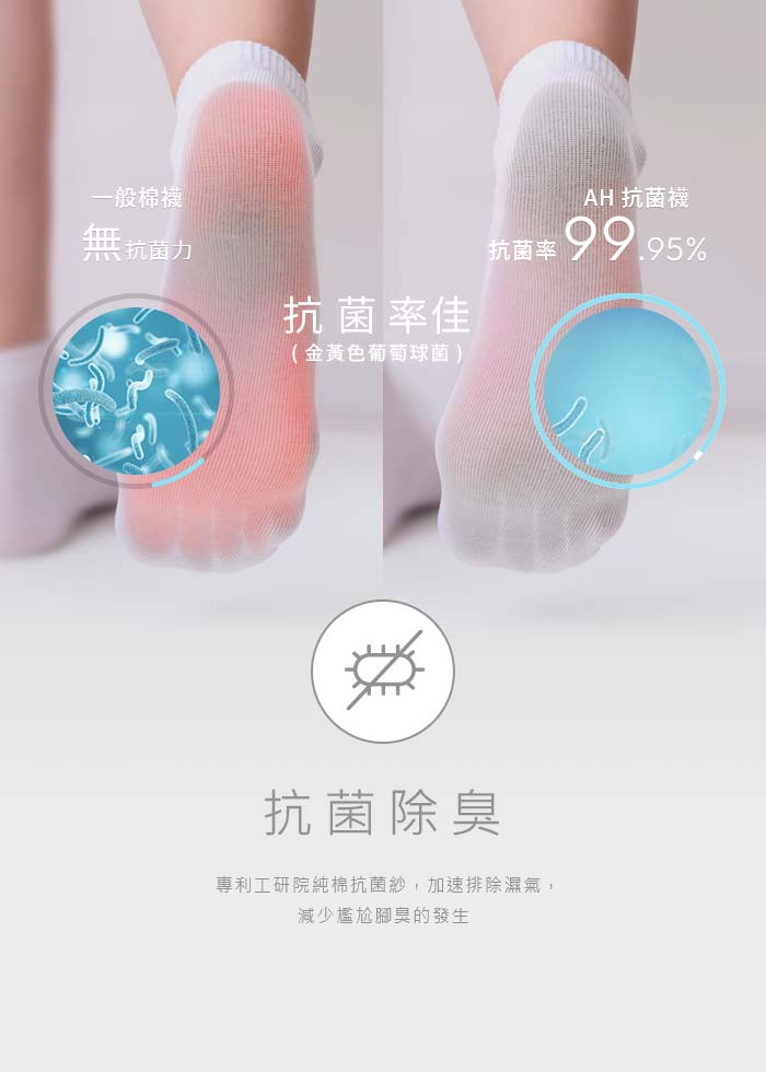 女童三入組_抗菌系列．舒適踝襪(藍綠/淺紫/粉)