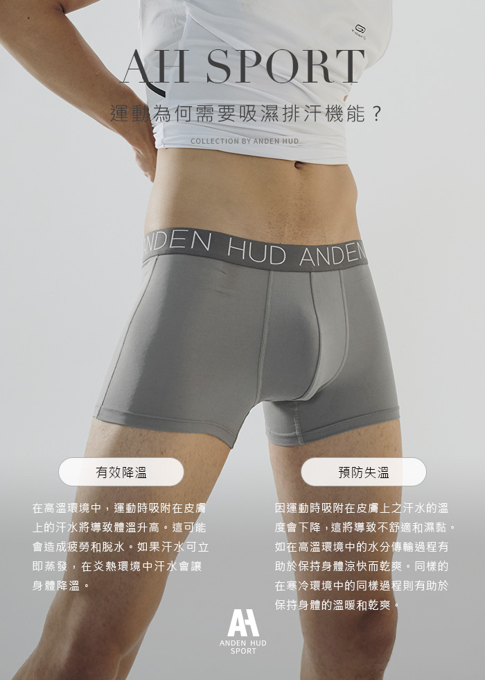 男款_吸濕排汗機能系列．短版腰帶平口內褲(日蝕藍-儀表板)
