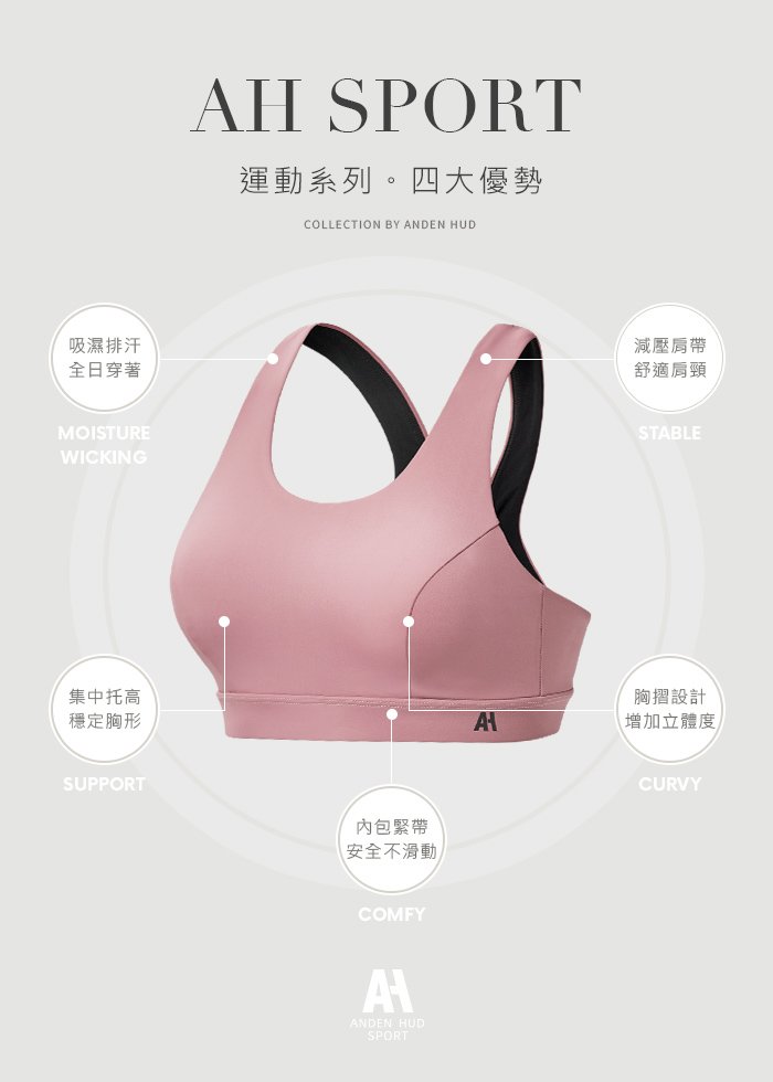 Pure Soul.後交叉中度支撐運動內衣 Pure Soul.後交叉中度支撐運動內衣(深藍-雜訊)