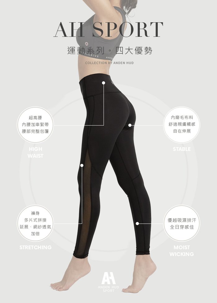 Athleisure.瑜珈網紗曲線彈力緊身褲 Athleisure.瑜珈網紗曲線彈力緊身褲(深藍)