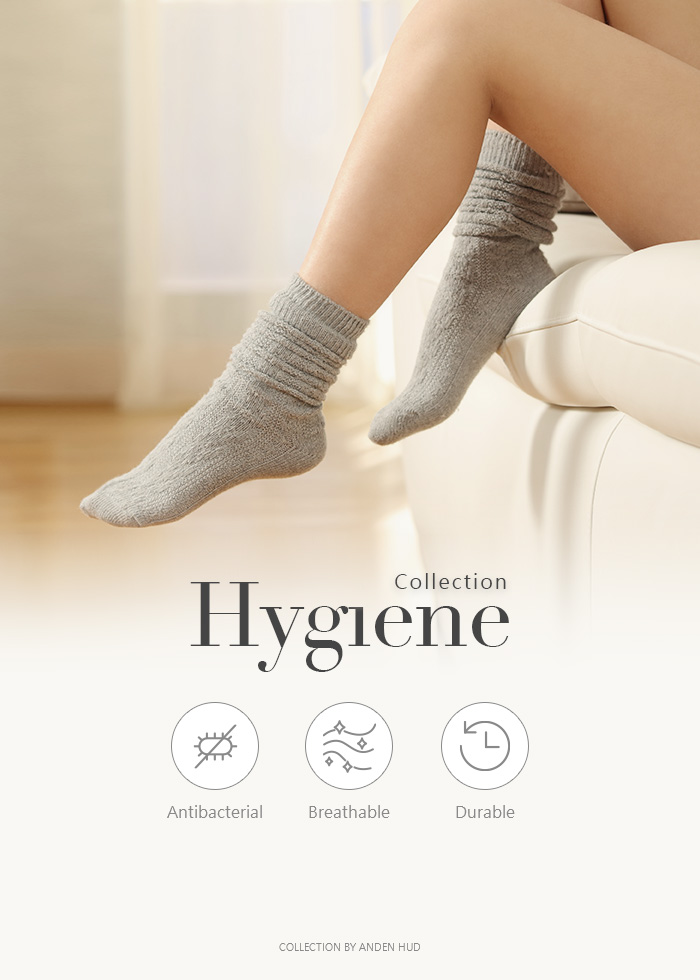 Hygiene Series．Women Low Cut Ankle Socks(Fallen Rock Stripe)