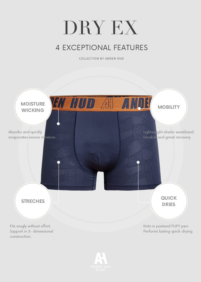 Moisture-Wicking Collection.Men Jacquard Boxer Brief Underwear Moisture-Wicking Collection.Men Jacquard Boxer Brief Underwear(Major Brown)