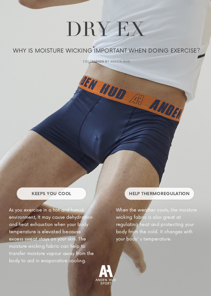 Moisture-Wicking Collection．Men Jacquard Trunk Underwear(AH Waistband - Grey Grid)