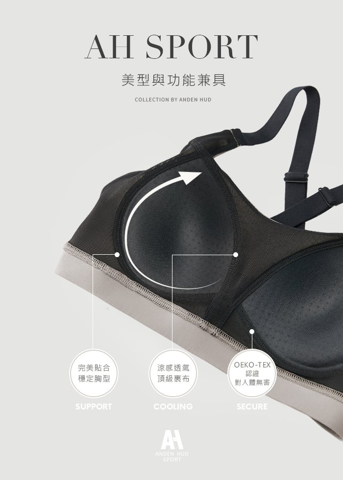 Back to Basics.微平口後交叉中度支撐運動內衣 Back to Basics.微平口後交叉中度支撐運動內衣(黑色)